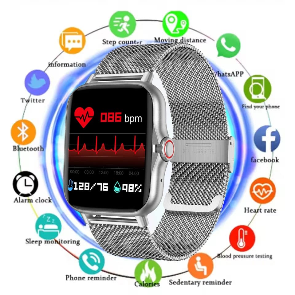 New Smart Watch Android Phone 2.01 ''Infinite Screen Bluetooth Calling Blood Oxygen Monitoring/Stress Smart Watch Woman Band