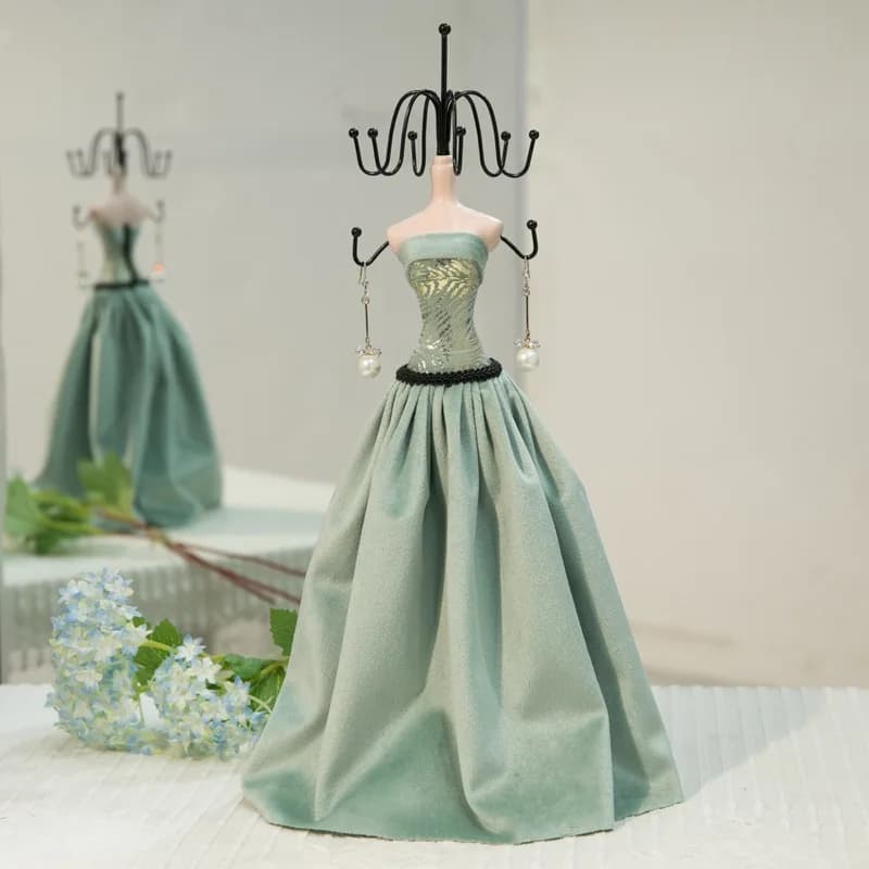 Showcase Jewelry Display Stand Large Ring Earring Storage Rack Lady Jewellery Organizer Shelf Exhibitor Bracelet Necklace Holder
