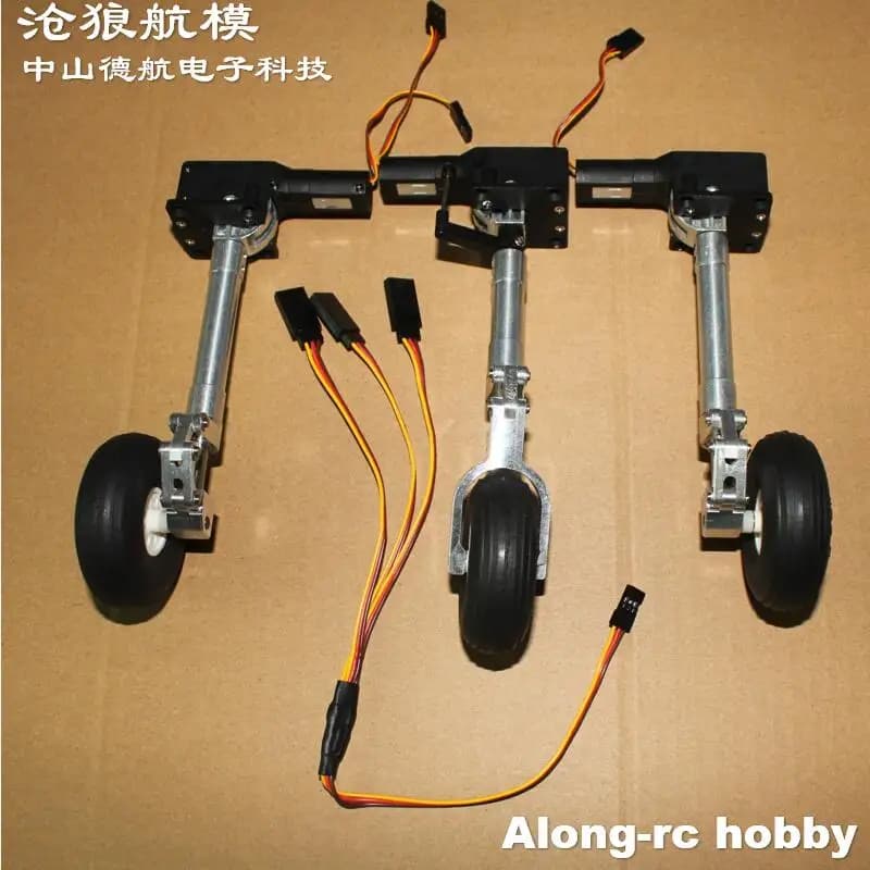 Nose or Main or Full set Retractable Damping Kneeling Landing Gear with 2.25Inch PU wheel for 3-6kg Aircraft Plane RC Jet Models