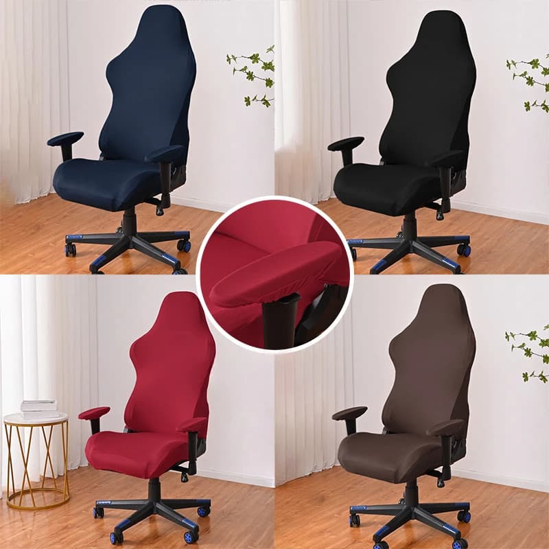 Gaming Armchair Seat Cover Elastic Office Banquet Chair Covers Anti Dirty Seat Case Stretch E Sports Chair Computer Chair Cover
