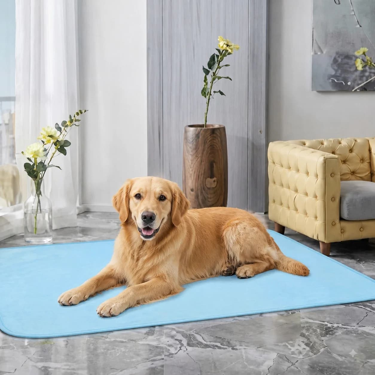 Summer Ice Cool Pet Cooling Mat Bed Sweat Absorbent Fabric 4 Sizes For Small Medium Large Pets