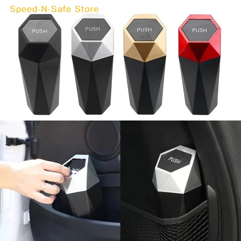 Car Interior Trash Can Odor Resistant With Lid Universal Auto Storage Container Practical Car Organizer Accessory for Road Trip