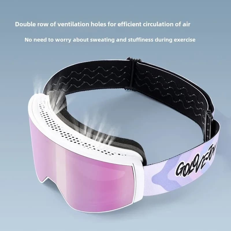 skiing gear Magnetic Ski Goggle Double-layer Windproof and Fog Proof Snow Goggles Men's Outdoor Snow Climbing Goggles TYJ08