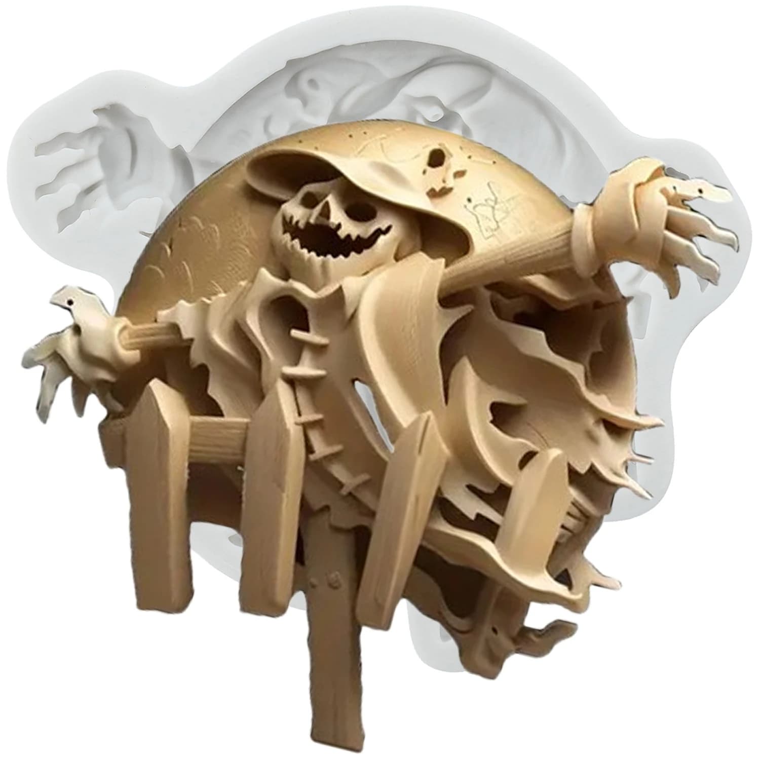 Stampi in silicone per zucca di Halloween Spaventapasseri Strumenti per decorare torte fondente Cupcake Topper Caramelle artigianali Pasta di gomma Argilla polimerica