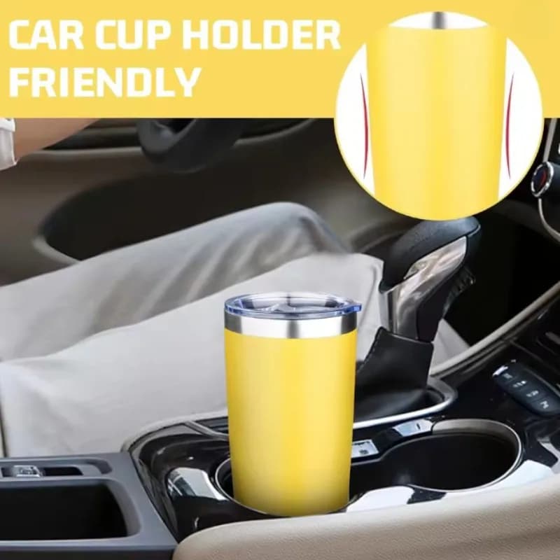 Tazza Termica da 20oz, Bicchieri per Birra con Coperchi, Bottiglia d'Acqua in Acciaio Inox Isolata e Antigoccia
