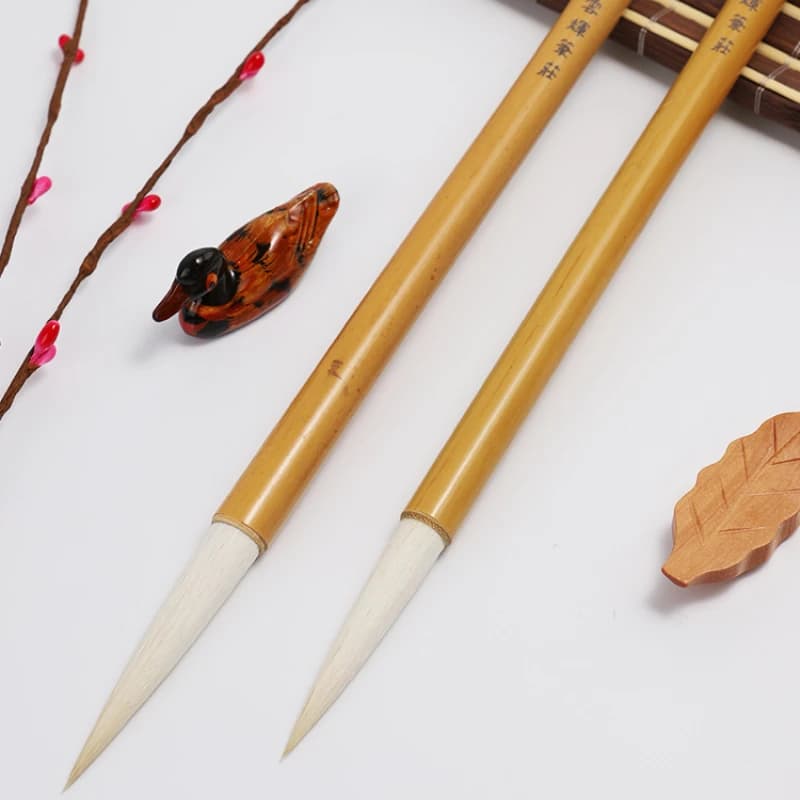 Regular Script Brush Pen Set Long Woolen Hair Brushes Chinese Painting Calligraphy Brush Cursive Official Script Calligraphie