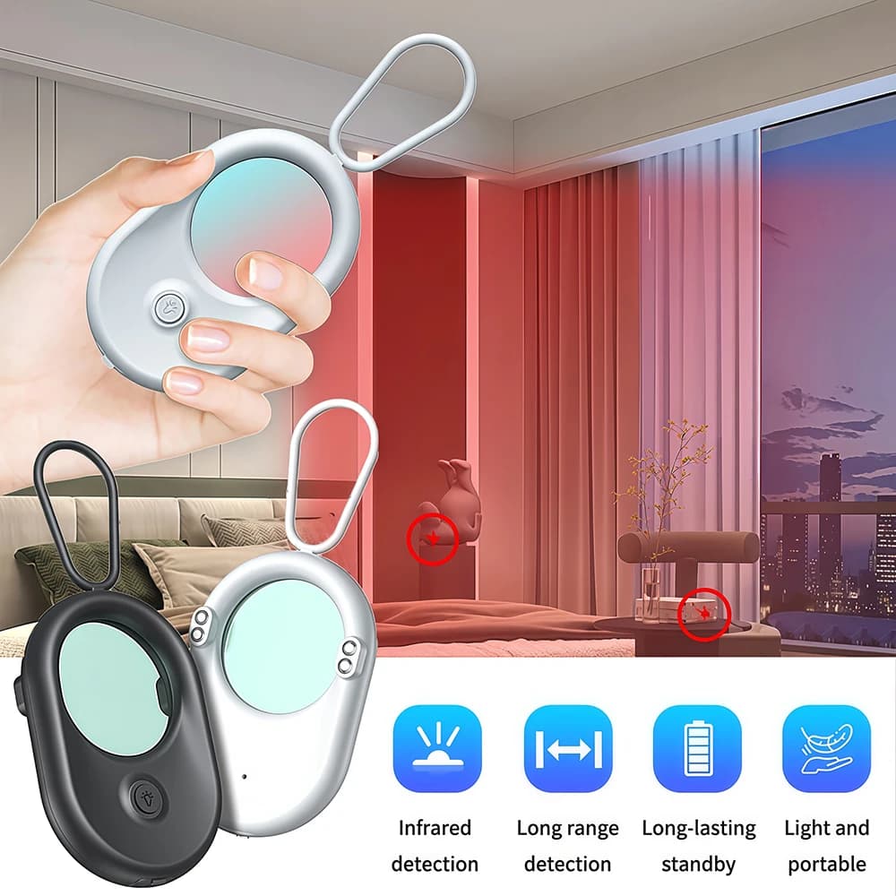 Rilevatore di Telecamere Nascoste Professionale, Dispositivo Anti-Spia a Infrarossi, Gadget per la Sicurezza Domestica e GPS