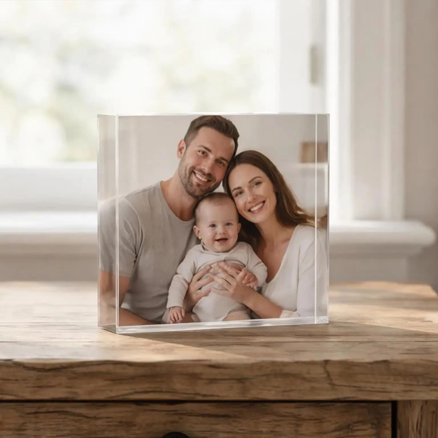 Custom Friendship Photo Block, Personalized Sister Acrylic Picture Frame Desk Decor Gift