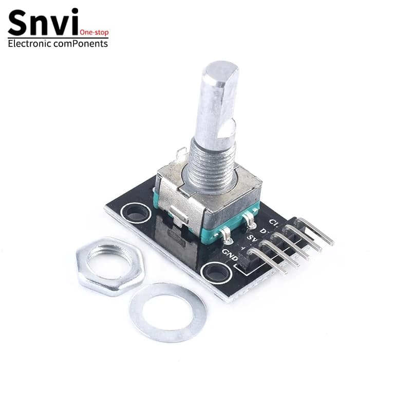 Modulo encoder rotativo SNVI da 360 gradi per scheda di sviluppo interruttore sensore mattone Arduino KY-040 con pin