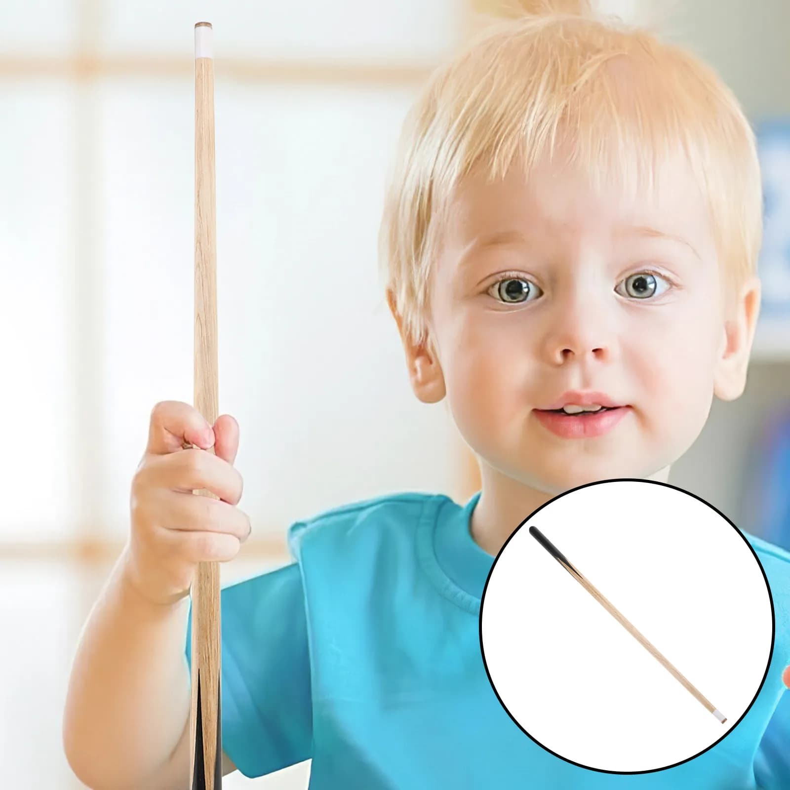 Tavolo da Biliardo per Bambini da 24,8 Pollici con Stecche Corte in Legno, Sicuro e Compatto per Uso Domestico, Design Vivace, Facile da Maneggiare
