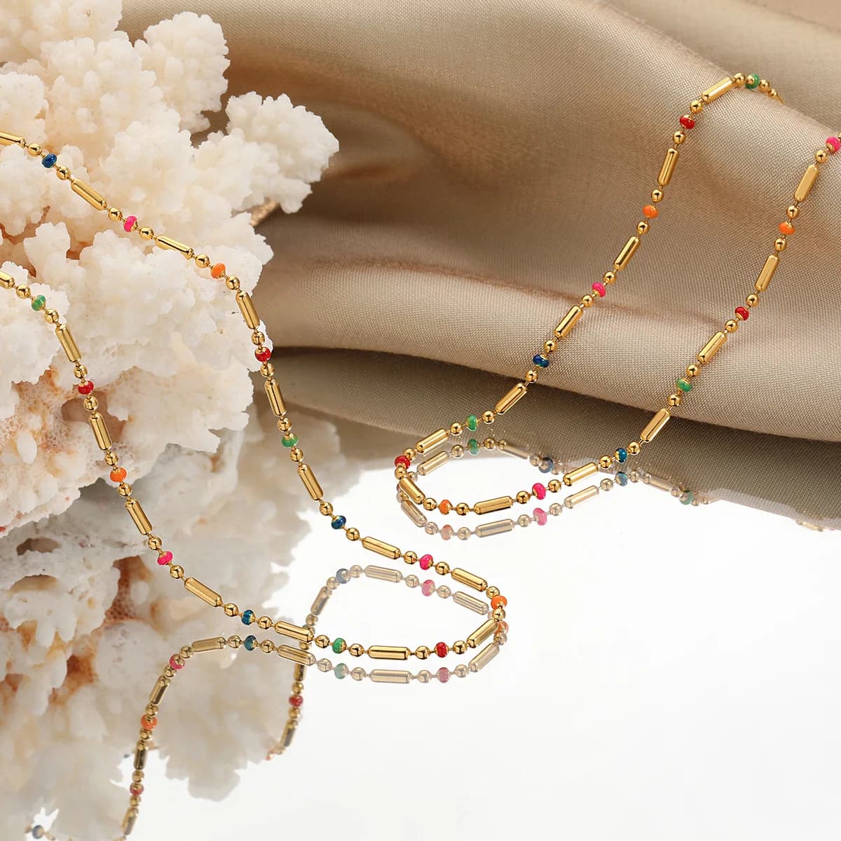PRISCA | Colorful Beach Necklace for Women.Bohemian Girl Beaded Collarbone Chain.Trendy Summer Lovely Jewelry. Accessories 2024