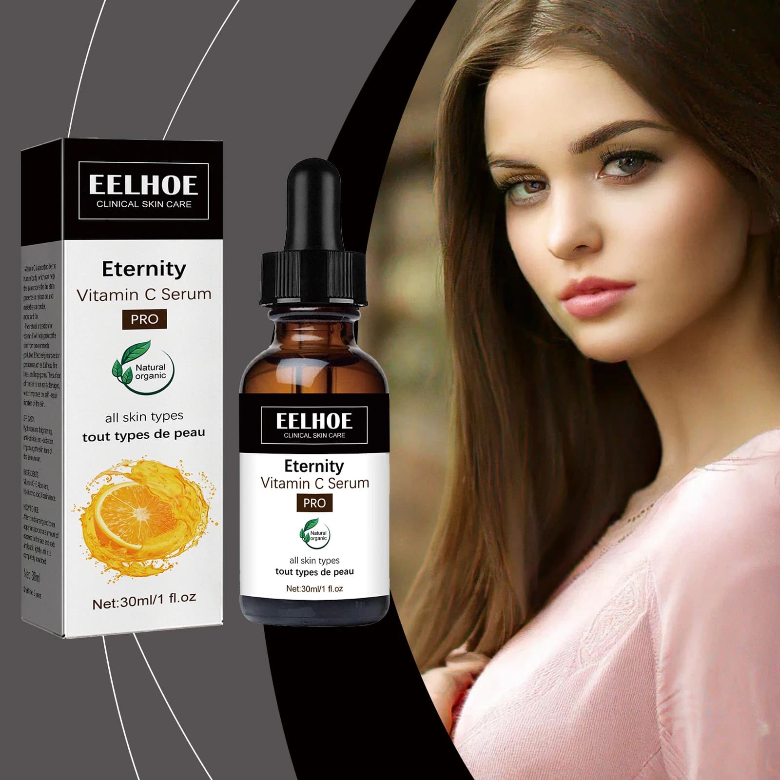 EELHOE Serum face to vitamin C moisturizing smooth face anti-wrinkles clear the skin brightening products nicotinamide essence 30ml