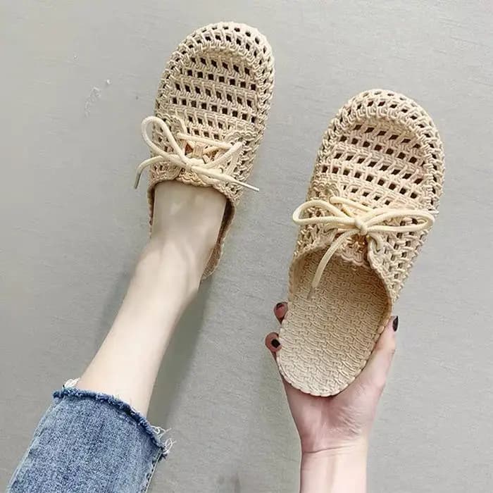 Sandali piatti da donna in plastica, antiscivolo, casual, da spiaggia, per casa, con suola morbida, ciabatte estive comode