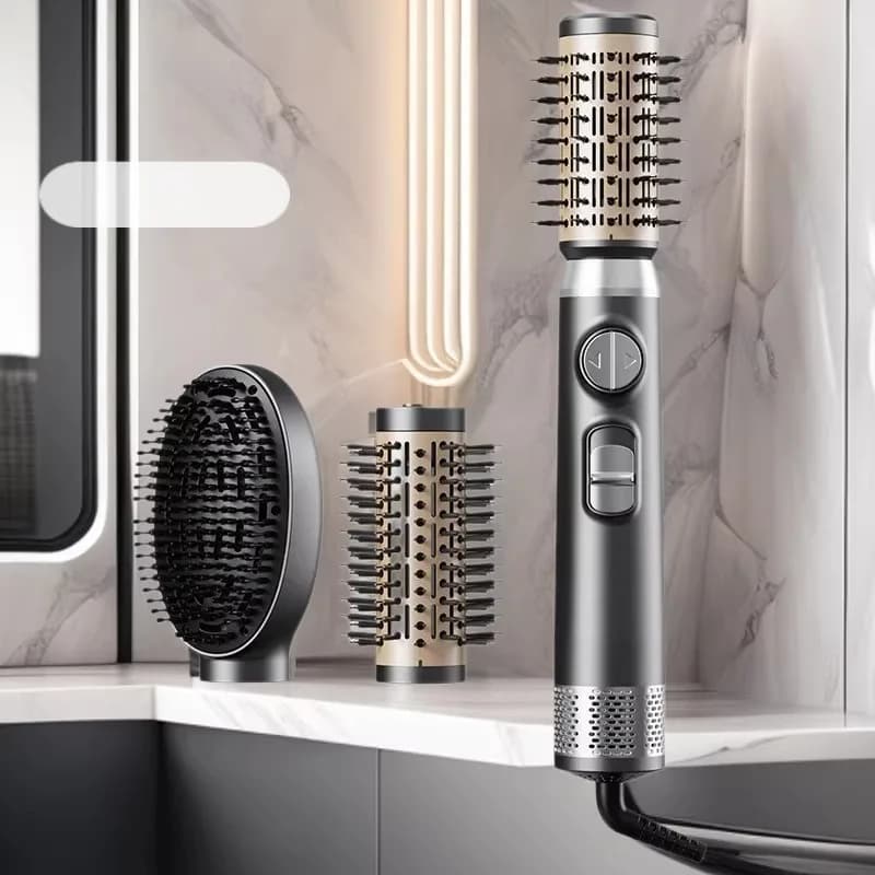 Multifunctional styling hot air comb and curling wand 3-in-1 hair changing comb forcurling and straightening 3-in-1quick styling