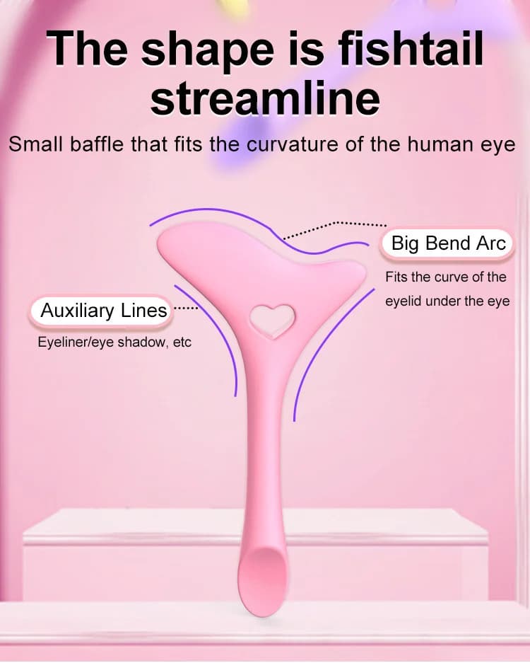 Silicone Eye Makeup Aid Tool: Multi-functional Eyeliner, Lash Enhancer, Beauty Scale, Soft Gel Eyeshadow Positioning, Antimicrobial Aid Device.