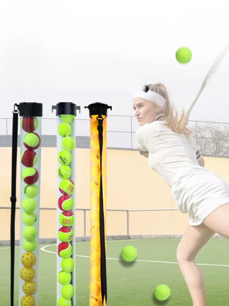 Raccoglitore di Palline da Tennis Portatile, Tubo Estensibile e Collegabile per Raccogliere 21 Palline Contemporaneamente, Attrezzatura Sportiva