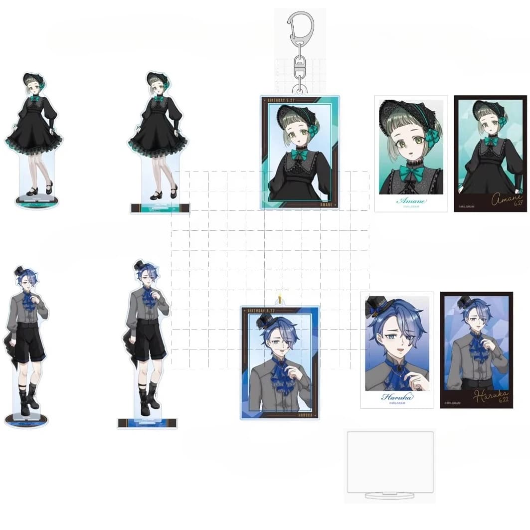 Gioco MILGRAM Acrilico Stand Figura Bambola Anime Amane Haruka Portachiavi Giocattolo Cosplay per Regalo