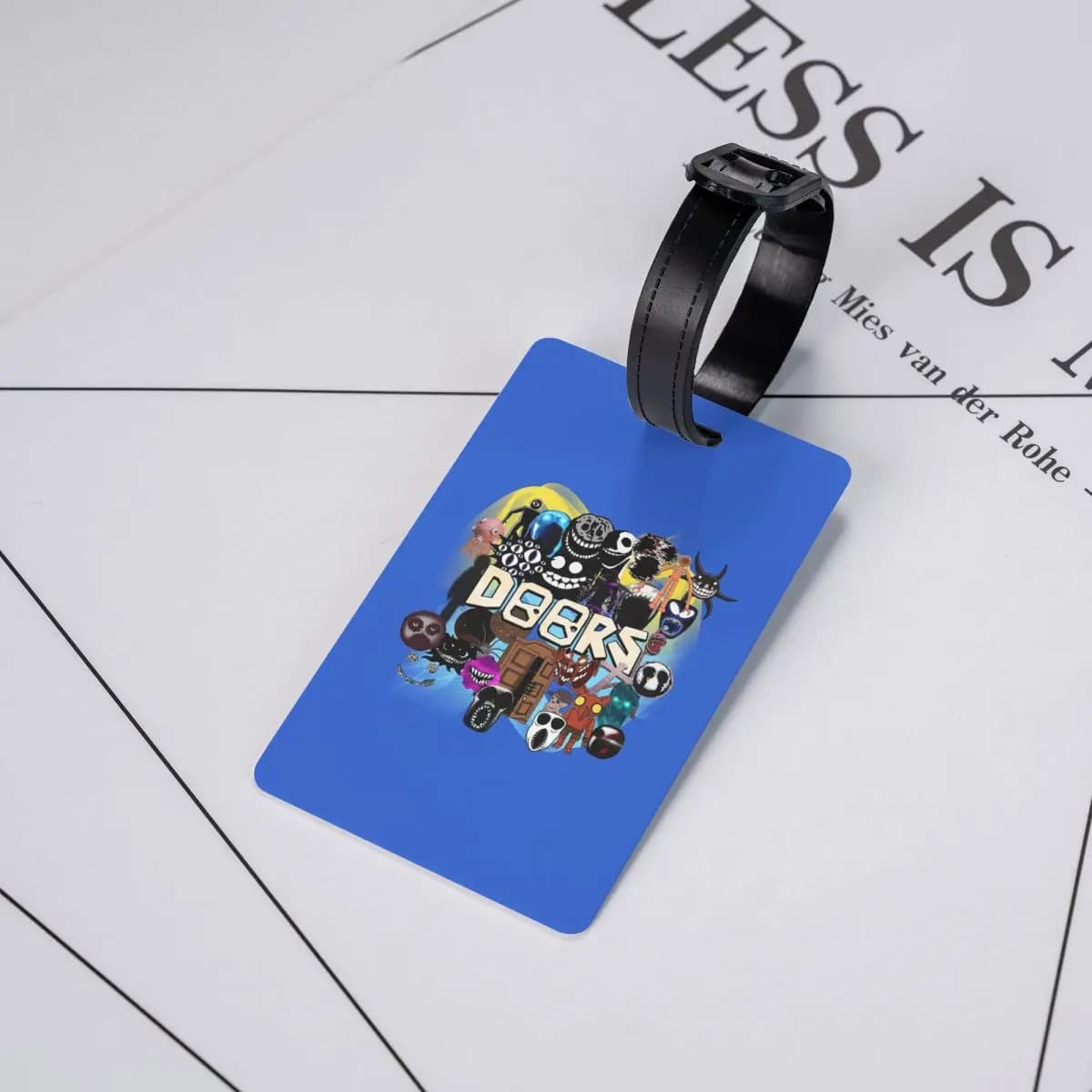 Etichette per Bagagli con Aggiornamento del Gioco 'Doors All The Entities', Porta Etichette per Valigie e Borse da Viaggio con Spazio per Nome, Indirizzo e ID