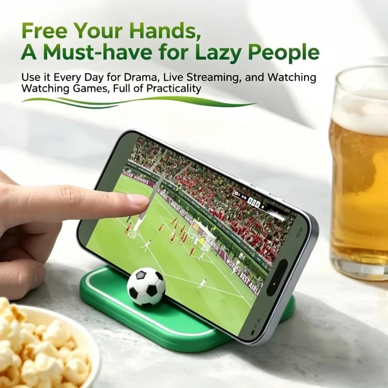 1PC Football Field Shaped Car Desktop Phone Stand Novel 3D Football Pendant Anti slip Base Sports Fan Phone Support Stand