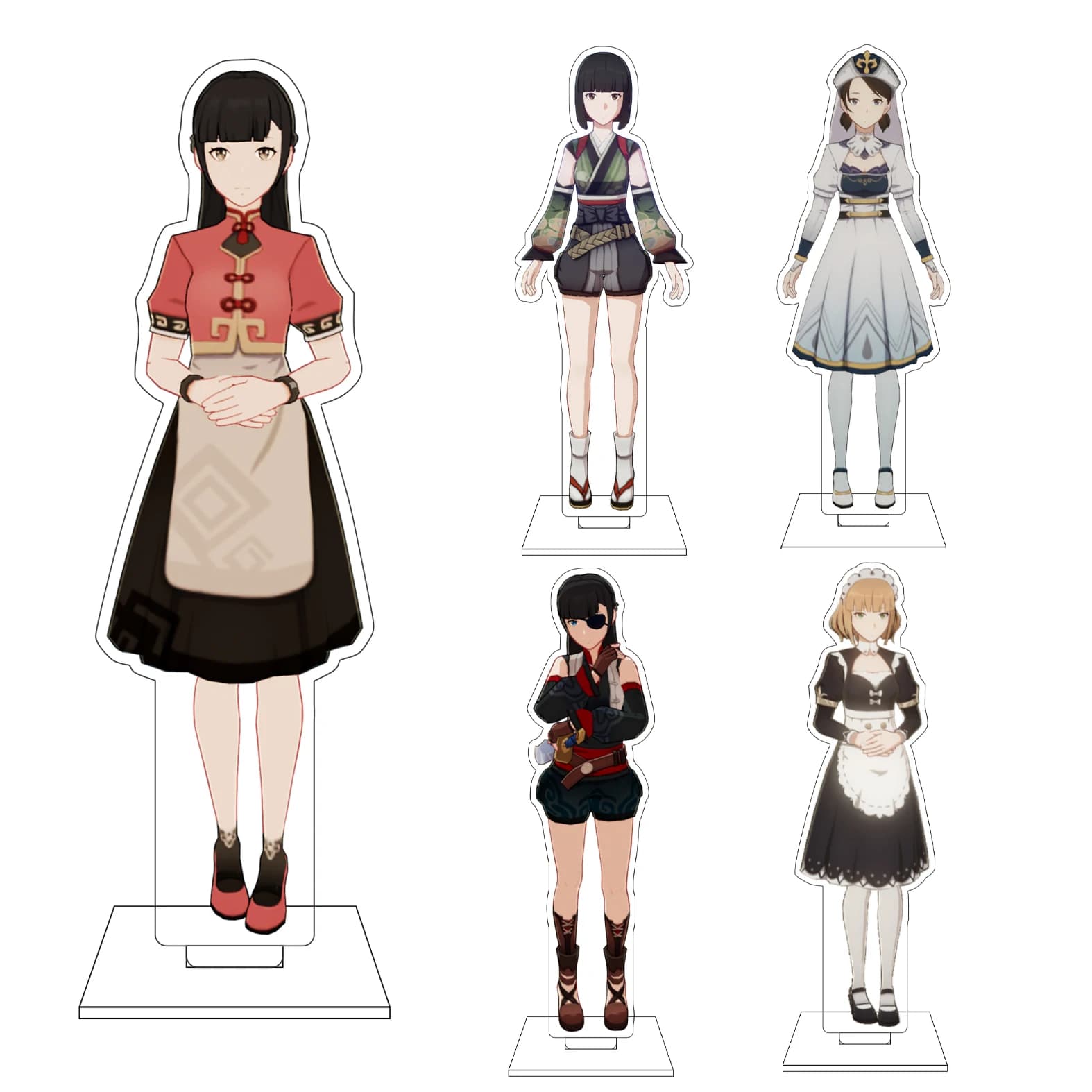 Statuetta in Acrilico da 16CM di Personaggi Anime Genshin Impact, Paimon Lumine Aether NPC, Ornamenti e Regali