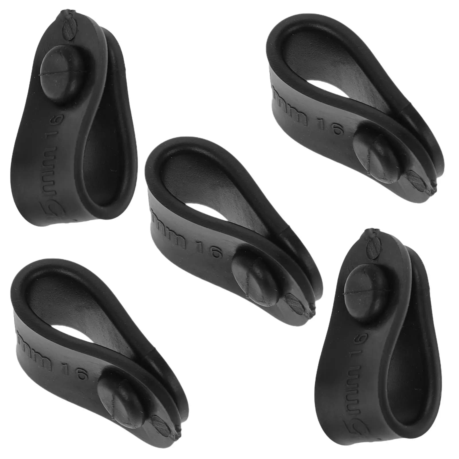 Set di 5 Organizzatori per Cavi in Silicone, Fissaggio per Linee Freno, Frizione e Acceleratore Moto, Fascette Portatili per Gestione Cavi Bici