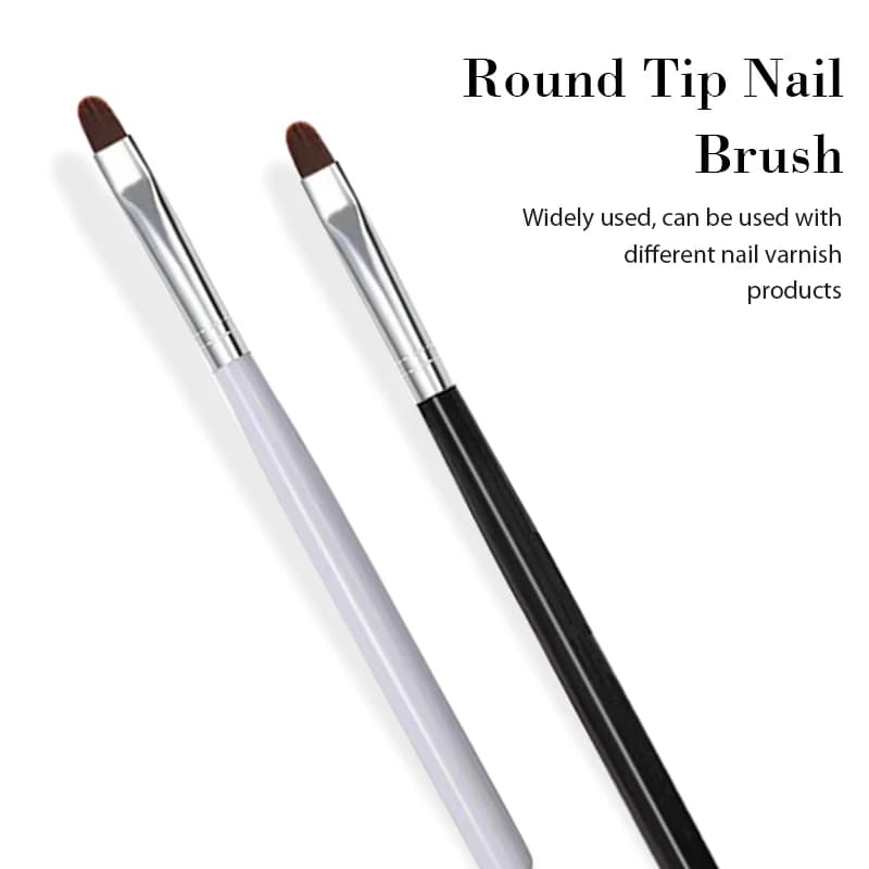 1PC pennello per pittura per unghie penna per fototerapia a testa tonda per unghie pennello per unghie fai da te estensione gel UV pittura strumento per manicure fai da te