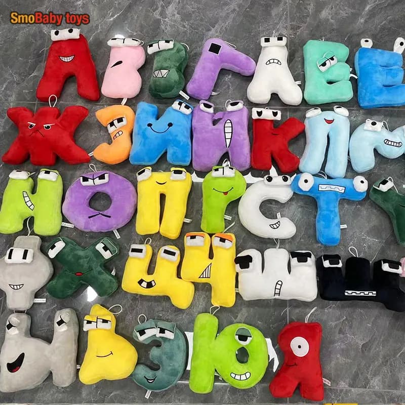 Nuovi 33 stili Alfabeto Lore Alfabeto russo Lore Peluche Peluche Bambola Giocattoli educativi Regalo di Natale per bambini