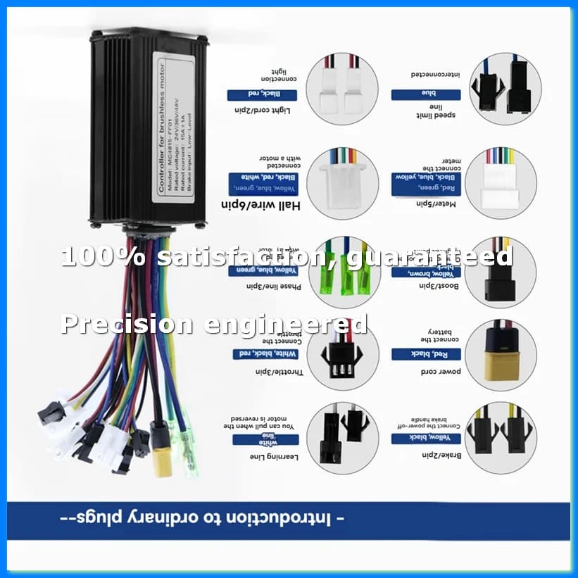 Ebike 3 Mode 24V 36V 48V 15A Controller 6 Tubes for 250W-350W Motor Electric Scooter Parts Ebike Controller-ABAM
