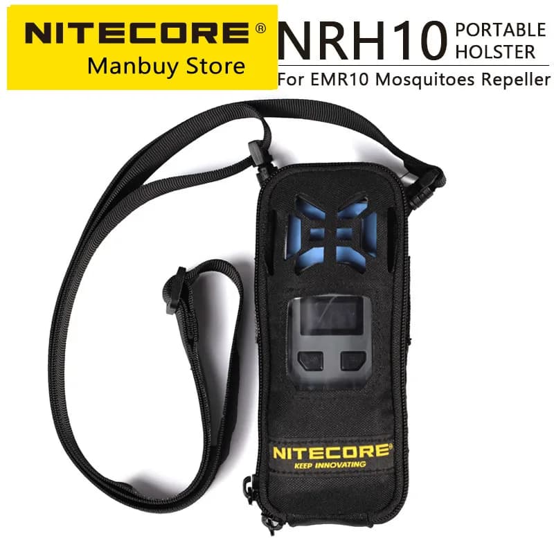 NITECORE NRH10 Portable Holster 600D for EMR10 Mosquitoes Repeller with 21700 Battery Side Pouch Mats Internal Mesh Bag