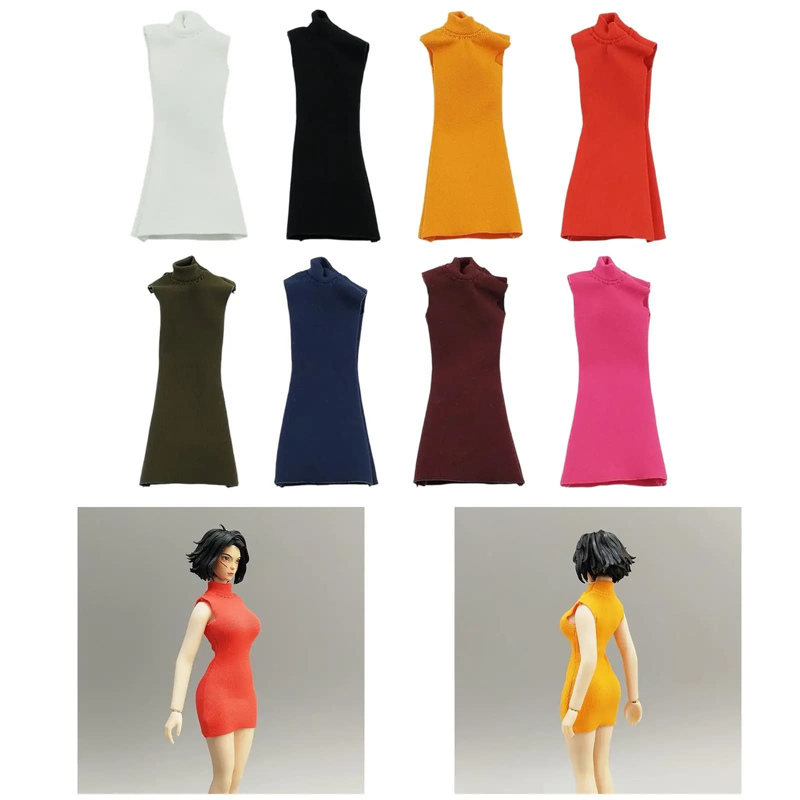 Vestiti femminili in scala 1/12 per action figure da 6 pollici per accessori di abbigliamento per figure da collezione
