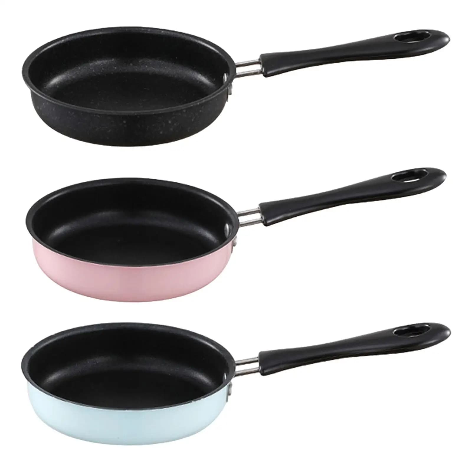 Frying pan induction with long handle non-stick ham burger eggs kitchen pan small without smoke pan for stove