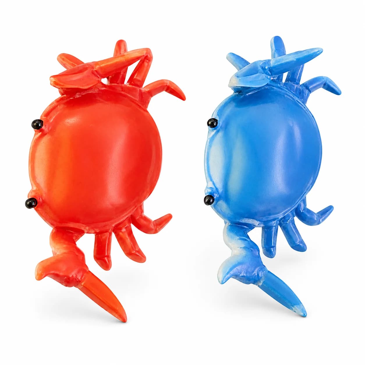 GOOGO Portapenne a Forma di Granchio, Organizzatore da Scrivania in Plastica a 5 Scomparti, Portaoggetti Compatto e Carino Rosso e Blu per Ufficio, Scuola, Studio, Toeletta