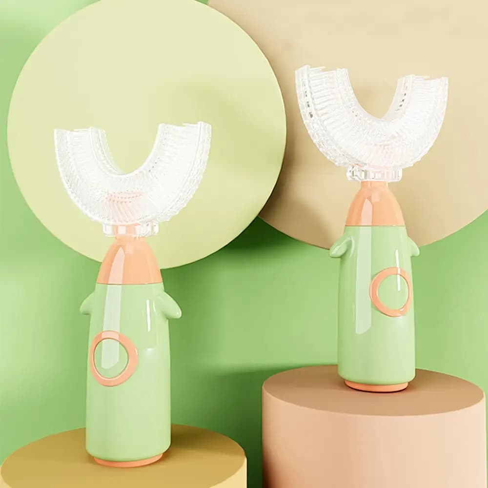 1-12years Oral Care Soft Silicone Cleaning Tool Tooth Brushing Teeth Whitening U-Shape Toothbrush