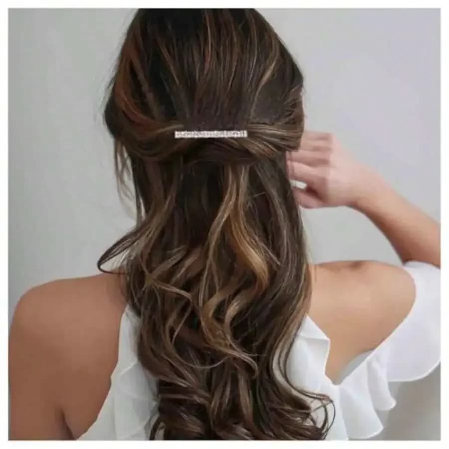 Fermaglio per capelli Boho in cristallo con strass in lega per donna
