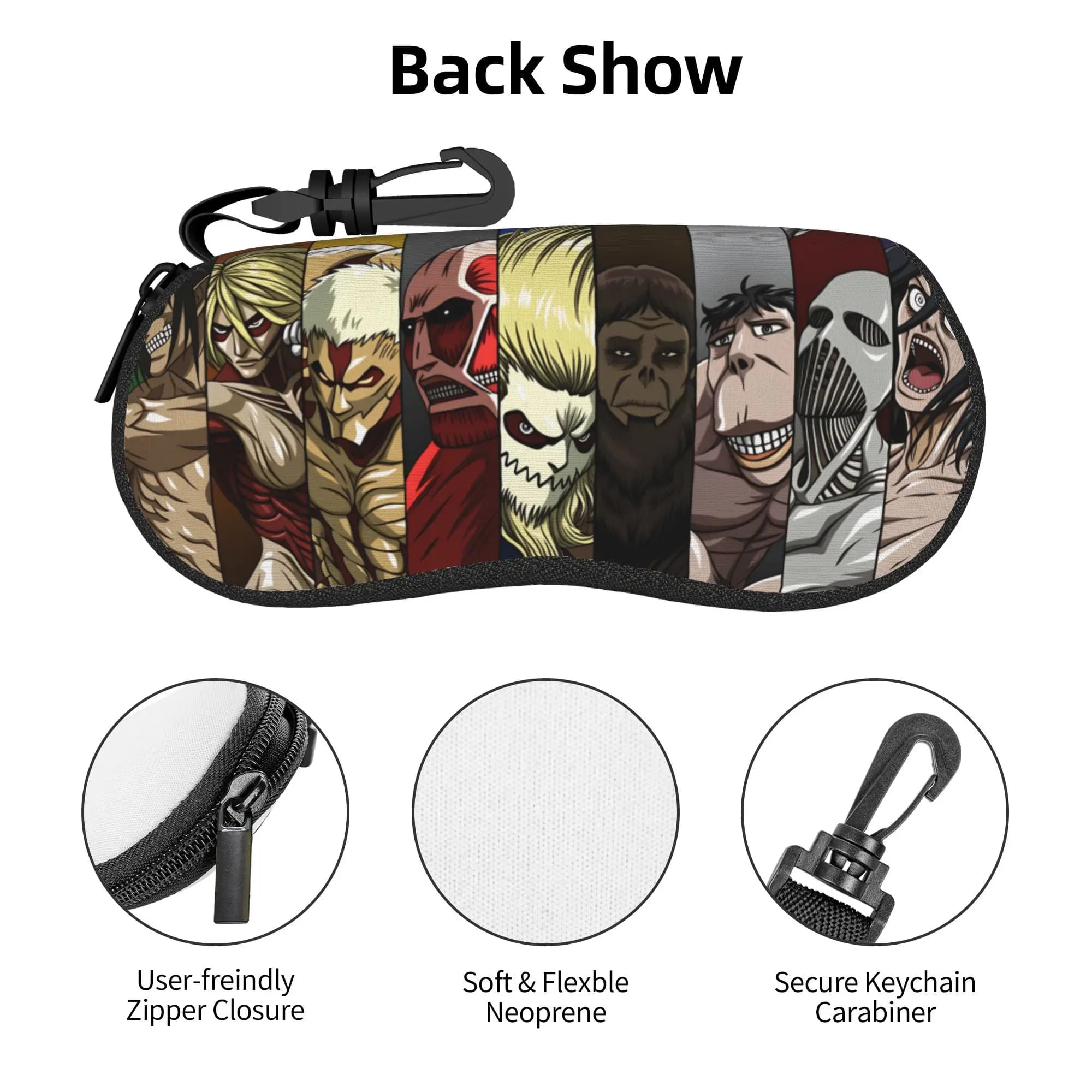 Custodia per Occhiali Attack on Titan a Forma di Guscio Colossale Corazzato Femminile, Custodia per Occhiali da Sole a Forma di Bestia con Mascella, alla Moda, per Donna e Uomo