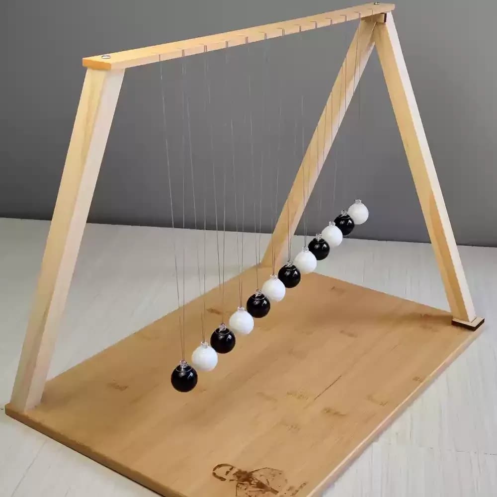 Giocattolo scientifico di fisica a 12 sfere | Set per Esperimenti con Pendolo Serpentino e Pendolo di Newton, Regalo Educativo per Bambini