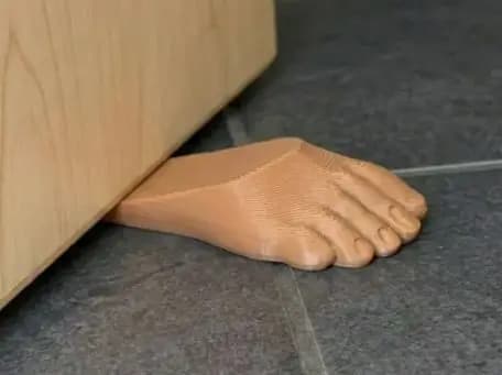 Giant Human Foot Shaped Door Stopper with Slight Flaw Funny Anti-slip Door Wedge for Home Use