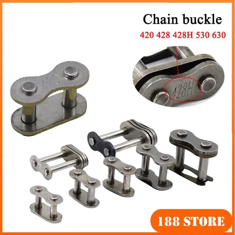 Motorcycle Chain Buckle Ring Link 25H T8F 420 428 530 630 Chain Connector Master Joint Link With O-Ring Chain Lock