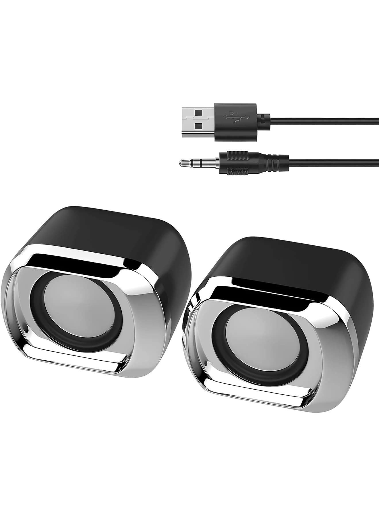 Altoparlante per Computer-altoparlanti per Laptop compatti e delicati con controllo del Volume e spina Audio da 3.5 Mm, altoparlante Desktop alimentato tramite USB