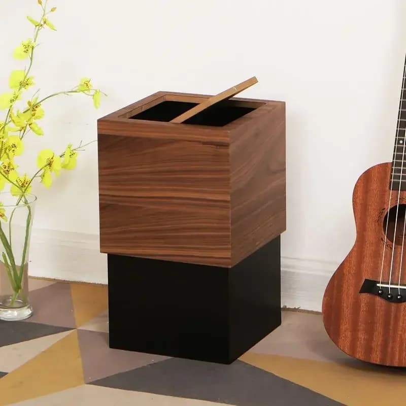 Stile semplice ins rete rossa bidone della spazzatura in legno casa in famiglia soggiorno camera da letto ufficio hotel creativo cestino di carta organizzatore