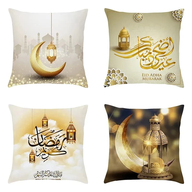 Ramadan Crescent Lantern Decorative Pillow Covers Pattern Cushion Cover Suitable For Sofa Bedroom Car Pillow Cover