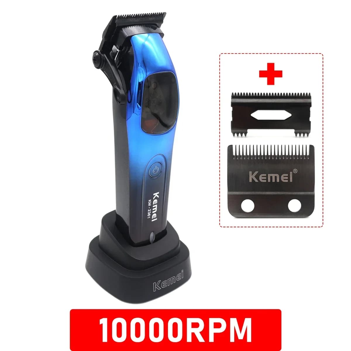 Kemei 2361 Professional Haircut Barbiere Haircut Barba Rechargeable Haircut Machine 10000 RPM Trimer for Men