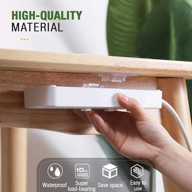 10PACK Self Adhesive Double-Sided Hooks Transparent Traceless Wall Hook for Kitchen Bedroom Plug Socket Storage Holder Hangers