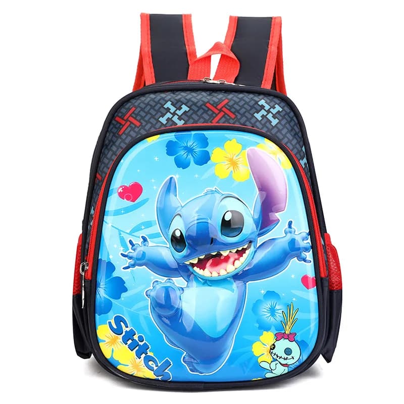 Stitch Zaino per bambini della scuola elementare Cartoon Zaino rigido per ragazzi e ragazze Zaino leggero Zaino durevole Disney Topolino