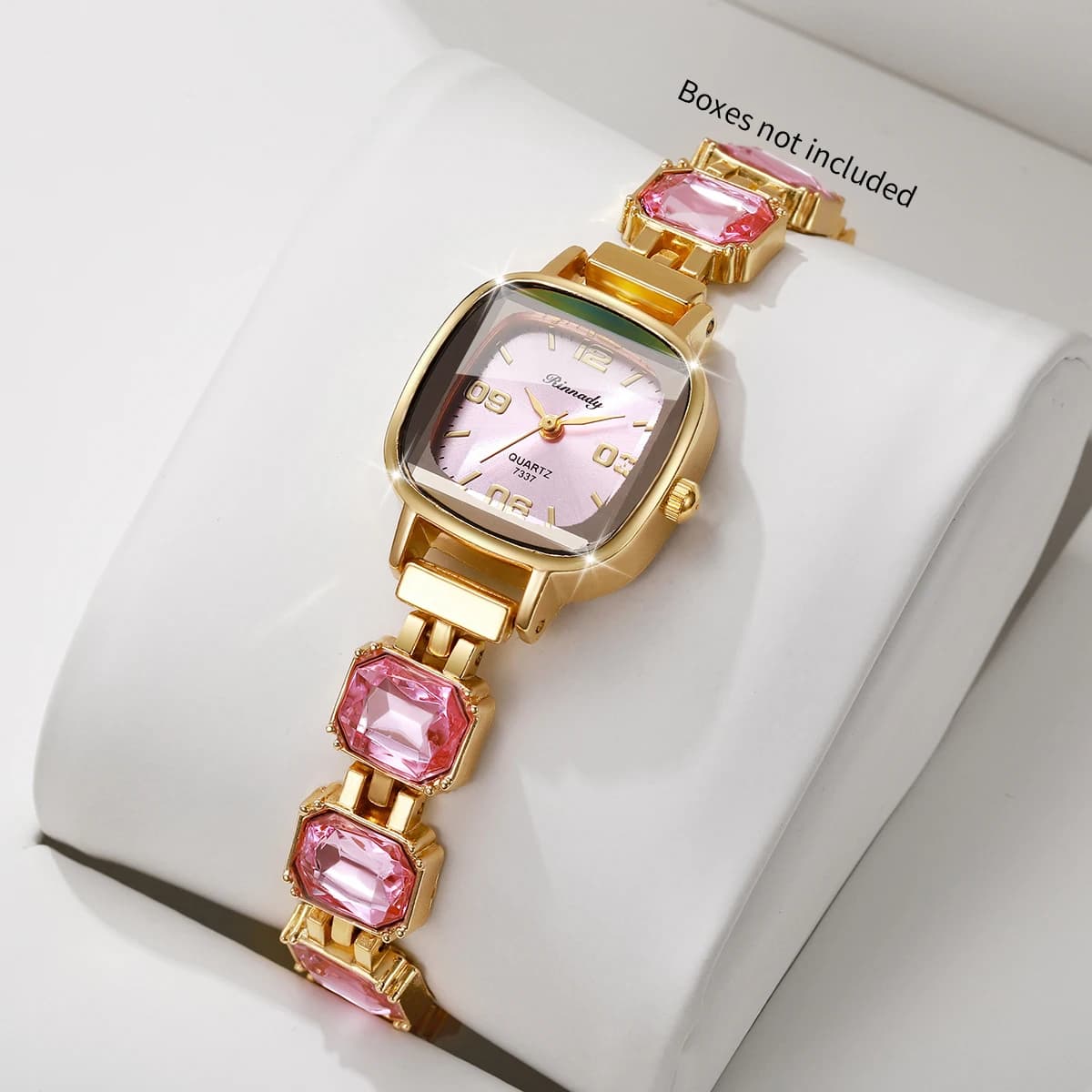Elegant Square Women Quartz Watch Rhinestone Bracelet Strap Ladies Fashion Dress Wristwatch Clock Relogio Feminino（Without Box）