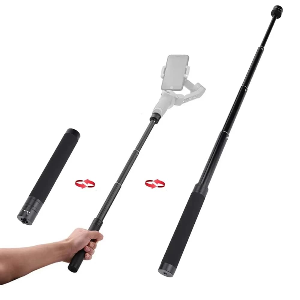 Aluminium Alloy Selfie Stick Pole Extension Monopod For GoPro Hero 13 12 Insta360 SJCAM AKASO DJI Pocket 3/4 Osmo Action Camera