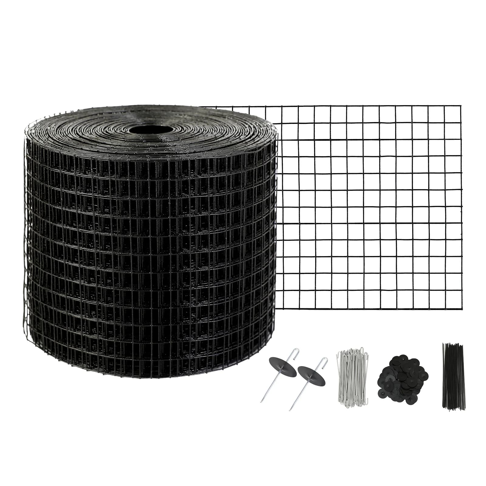 SucceBuy Pannello solare Protezione per uccelli Kit rotolo di protezione per creature Chiusura in acciaio inossidabile Pannello solare Rivestimento in PVC antiruggine Rete in rotolo