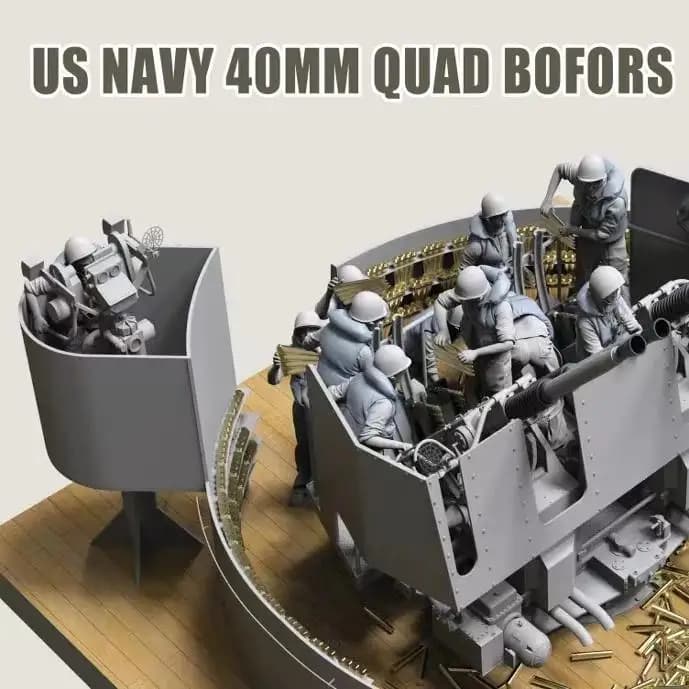 TOUCAN TC3D003 1/35 US Navy 40mm Quad Bofors Soldato (Usura Versione Giubbotto di Salvataggio) Accessori Modello FAI DA TE