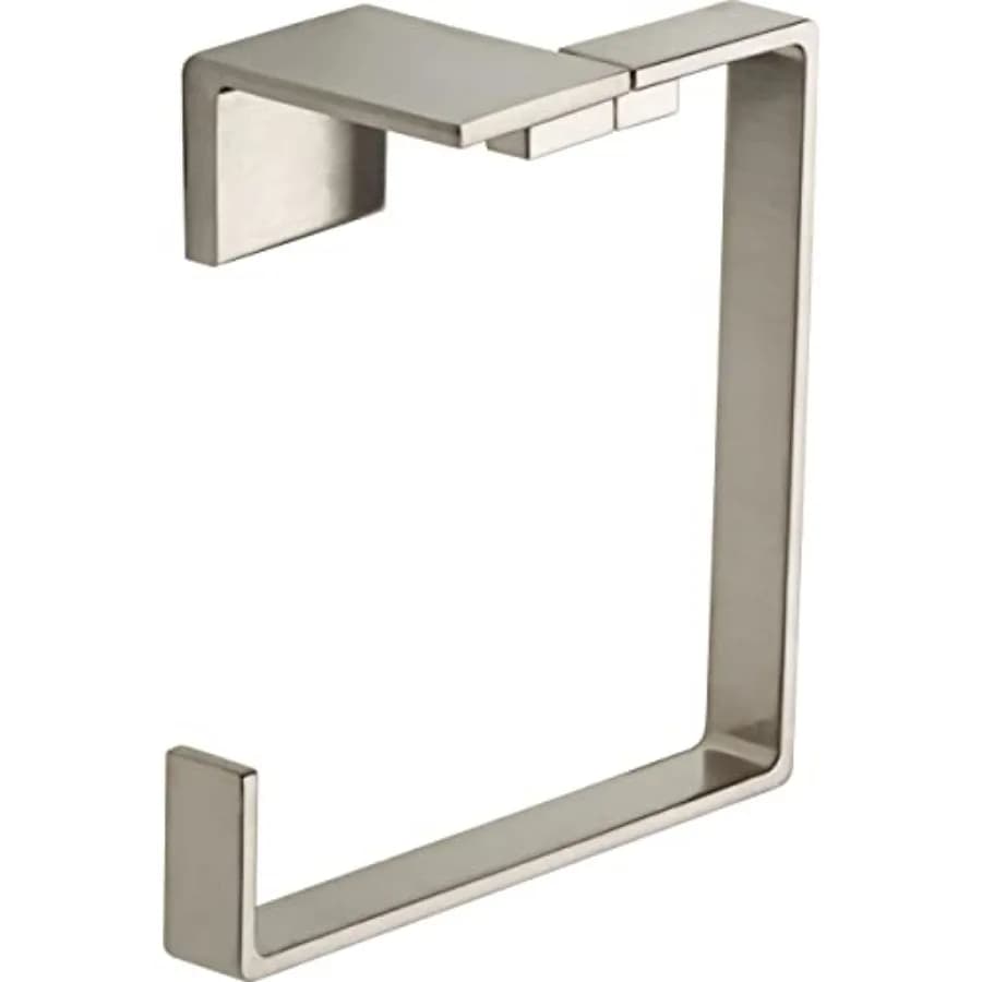 Portasciugamani da parete per bagno e cucina, in acciaio inossidabile, colore argento, design quadrato con presa sicura per asciugamani da bagno