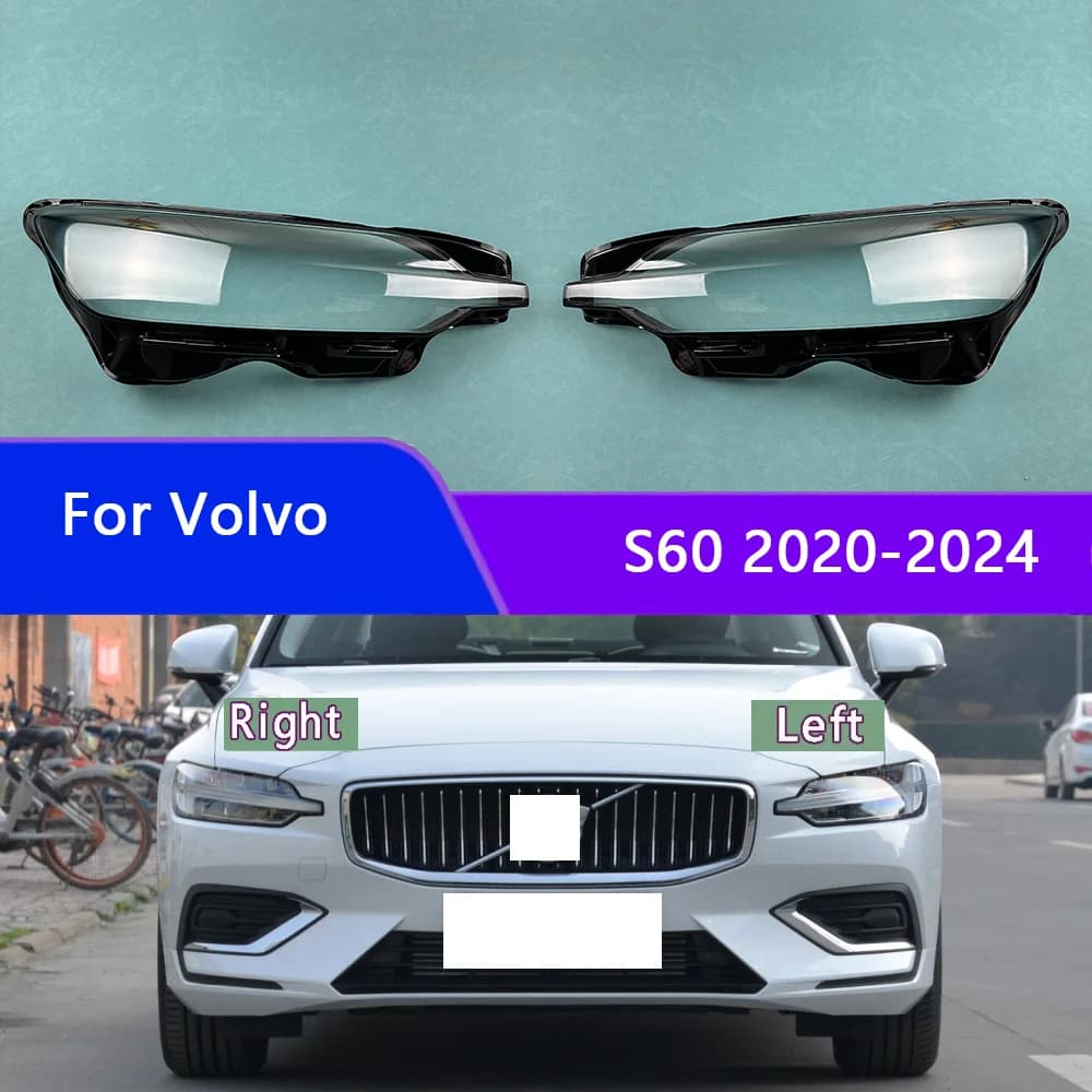 Accessori Auto per Volvo S60 2020-2024, Copertura Trasparente per Fari, Protezione Lampade, Guscio per Fari in Plexiglass